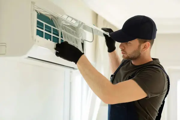 Inspecting a filter on a ductless unit